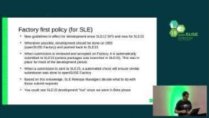 Developing SLE, Factory and Leap distributions at the same time, impossible?: openSUSE / SUSE example: Tumbleweed / Leap and SLE