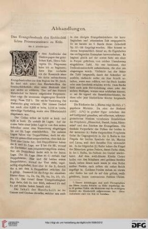 Das Evangelienbuch des Erzbischöflichen Priesterseminars zu Köln