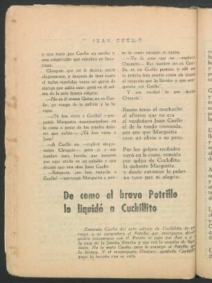 De como el bravo Potrillo lo liquidó a Cuchillito