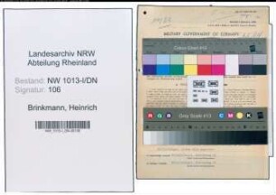Entnazifizierung Heinrich Brinkmann , geb. 11.11.1900 (Betriebspruefer)