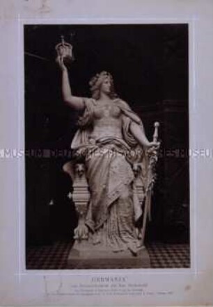 Das Gussmodell der "Germania" vom Nationaldenkmal auf dem Niederwald