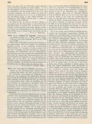 231-233 [Rezension] Höfer, Josef, Vom Leben zur Wahrheit