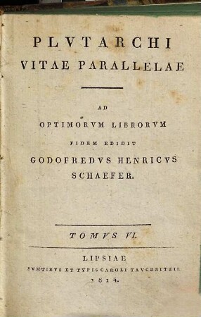 Plutarchi Vitae Parallelae, 6. Agesilaus, Pompeius, Alexander M.