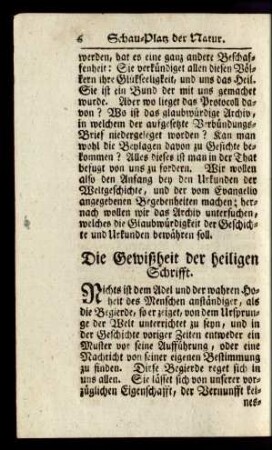 Die Gewißheit der heiligen Schrifft