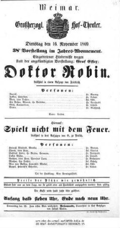 Spielt nicht mit dem Feuer