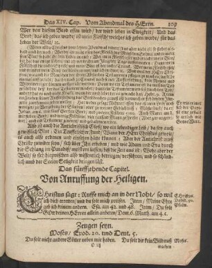 Das fünffzehende Capitel. Von Anruffung der Heiligen.