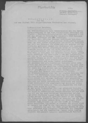 Waldbach mit Dimbach, Rappach und Scheppach: Pfarrbericht 1950
