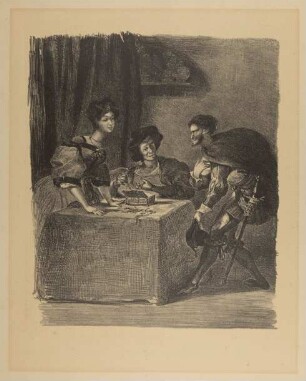 Mephisto stellt sich bei Frau Mathe vor. Méphistophélès se présente chez Marthe