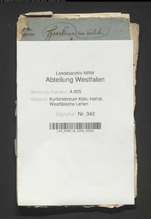 Die Belehnungen der von Schade zu Grevenstein mit dem Haarkamp vor Belecke