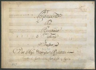 Konzerte; cemb, strings; F-Dur; HofR 226/14