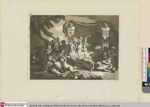 du Poussin dans le palais Chigi á Rome; [Bacchanal]