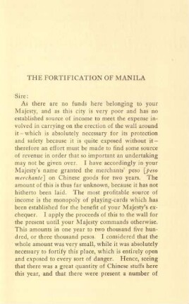 The fortification of Manila