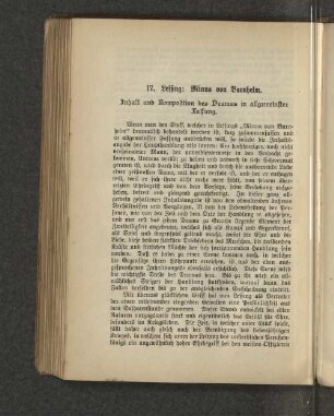 17. Lessing: MInna von Barnhelm.