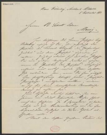 Brief an B. Schott's Söhne : 05.09.1883