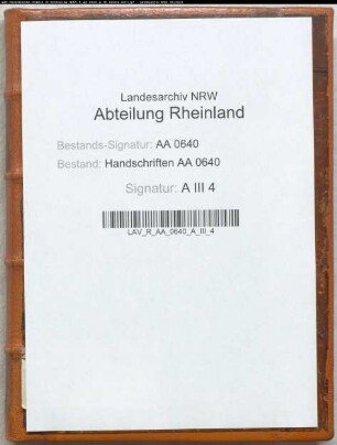 Kleve: Registrum comitis Johannis = Nr. B