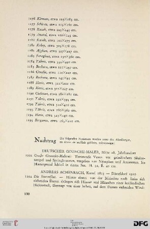 Nachtrag (Nr. 1201-1206)