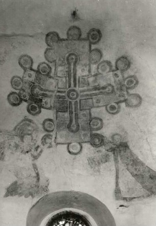 Friedrichsruhe-Frauenmark. Dorfkirche. 2. V. 13. Jh. Apsis. Wandmalerei (13.Jh.)