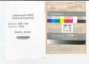 Entnazifizierung Johann Assink , geb. 24.09.1907 (Buchbinder)