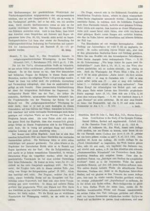 127-128 [Rezension] Stosch, Johann Ernst Georg, Die Prophetie Israels in religionsgeschichtlicher Würdigung