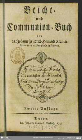 Beicht- und Communion-Buch