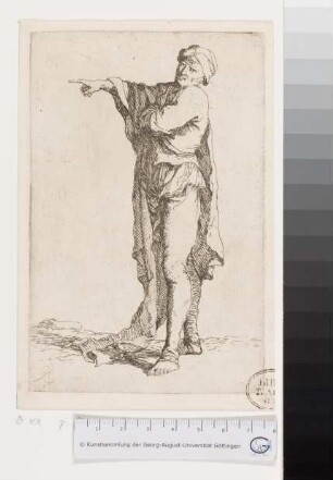 Stehender Mann, nach rechts deutend (gespiegelt)