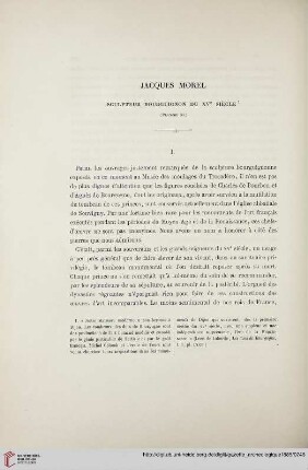 Jaques Morel: sculpteur Bourguignon du Xve siècle