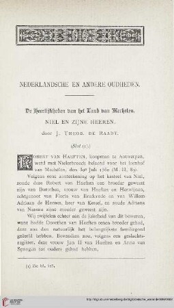 Nederlandsche en andere Oudheden