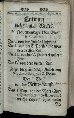 Entwurf dieses ganzen Werkes.