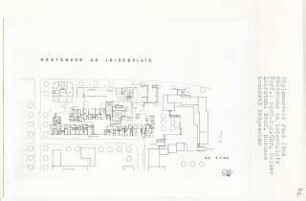 Gästehaus am Luisenplatz, Berlin-Charlottenburg (Diplomarbeit bei Bernhard Hermkes): Grundriss Erdgeschoss 1:200
