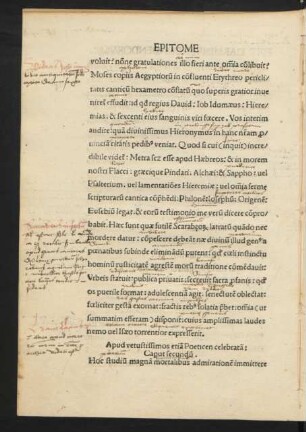Apud vetustissimos etia[m] Poeticen celebrata[m]: Caput secundu[m].