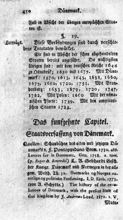 Das funfzehnte Capitel. Staatsverfassung von Daenemark