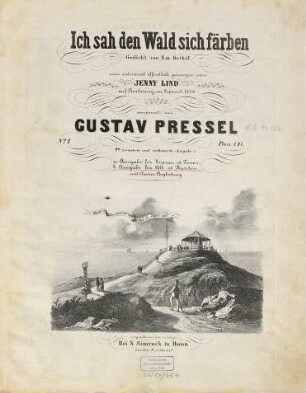 Ich sah den Wald sich färben, b. Ausgabe für Alt od. Bariton mit Clavier-Begleitung