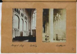 Kathedrale, Hereford: Innenansichten (aus: Skizzen- und Fotoalbum 26)