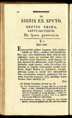 Caput Secundum. De sputo generatim.