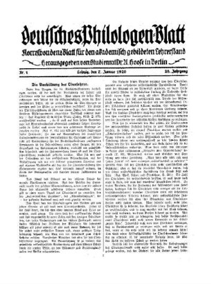 Die Vorbildung der Lehrer