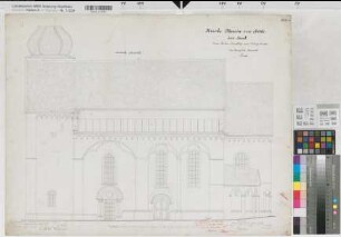 Soest (Soest) Hohnekirche (St. Maria zur Höhe) Blatt 14 Südansicht 1886/87 1 : 50 57 x 73 1886/87 Westphal Staatshochbauamt Soest