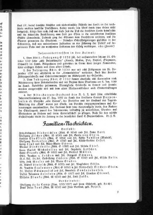 Familien-Nachrichten.