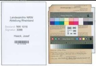 Entnazifizierung Josef Haack , geb. 05.08.1906 (Beamter)