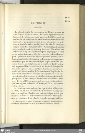 Chapitre II. Géologie