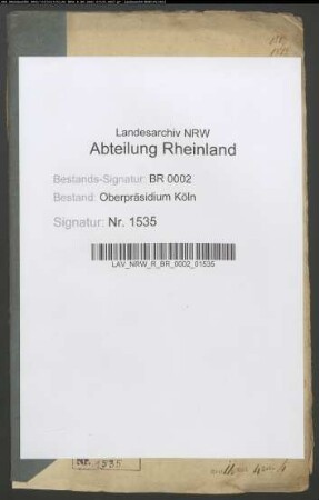 Wiederanstellung des Herrn von Bilderbeck