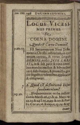 Locus Vicesimus Primus.