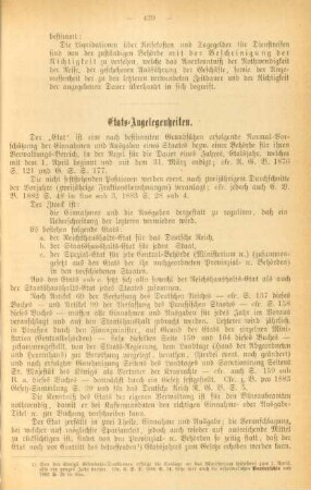 VII. Etats-Angelegenheiten