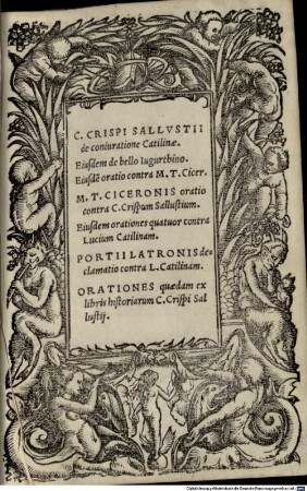 C. Crispi Sallustii De coniuratione Catilinae