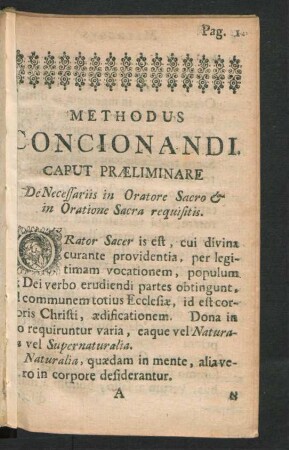 Caput Praeliminare
