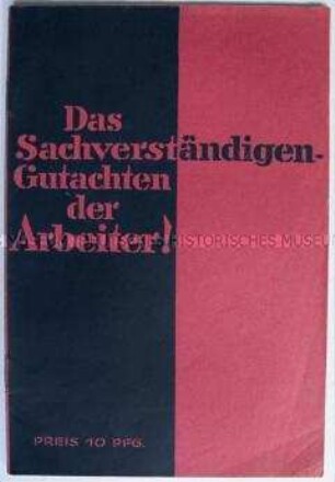 Kommunistische Streitschrift zur Auseinandersetzung mit dem Dawes-Plan