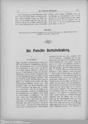 Die Parochie Dorfschellenberg