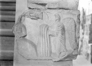 Fragmente eines Taufsteins, Taufe Christi