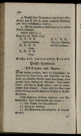 Sechs und zwanzigstes Capitel. - Drey und dreyßigstes Capitel.