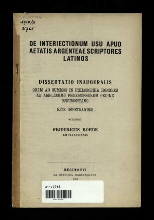 De interiectionum usu apud aetatis argenteae scriptores Latinos