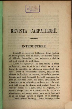 Revista Čarpaţiloru. 1860